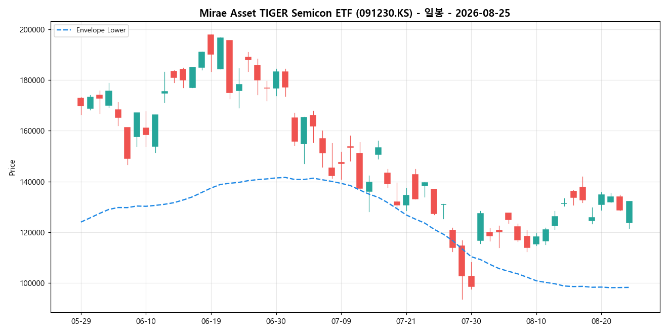 Mirae Asset TIGER Semicon ETF 일봉 차트