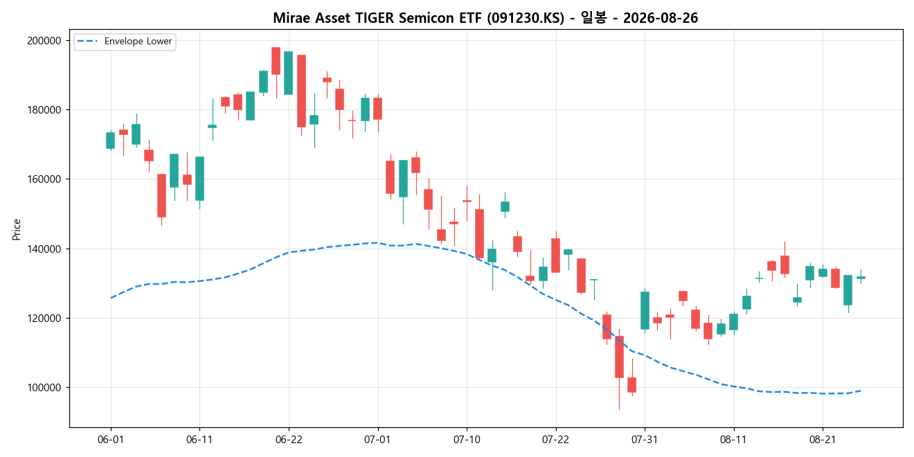 Mirae Asset TIGER Semicon ETF 일봉 차트