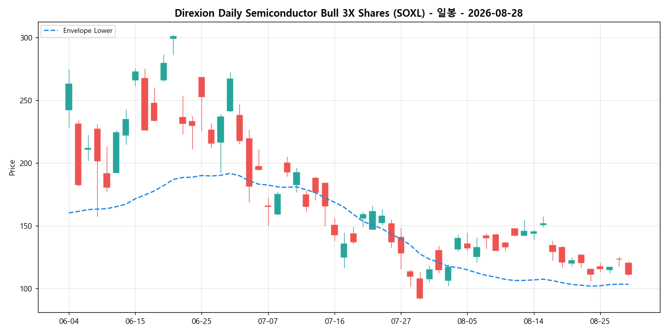 Direxion Daily Semiconductor Bull 3X Shares 일봉 차트