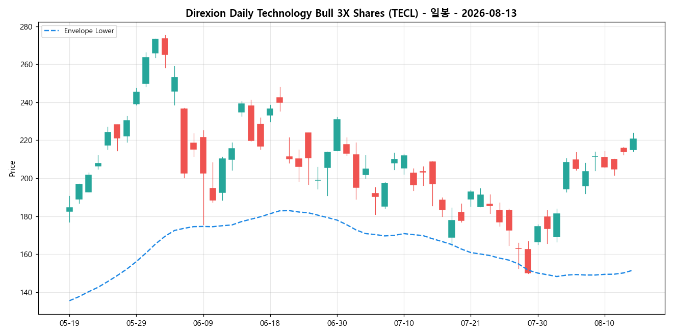 Direxion Daily Technology Bull 3X Shares 일봉 차트