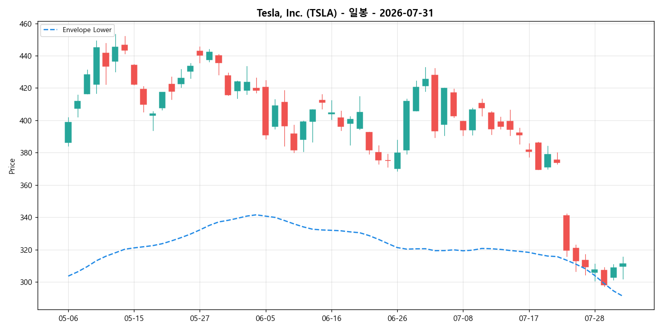 Tesla, Inc. 일봉 차트