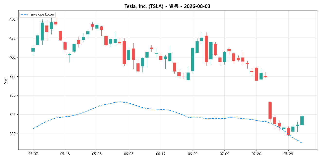 Tesla, Inc. 일봉 차트