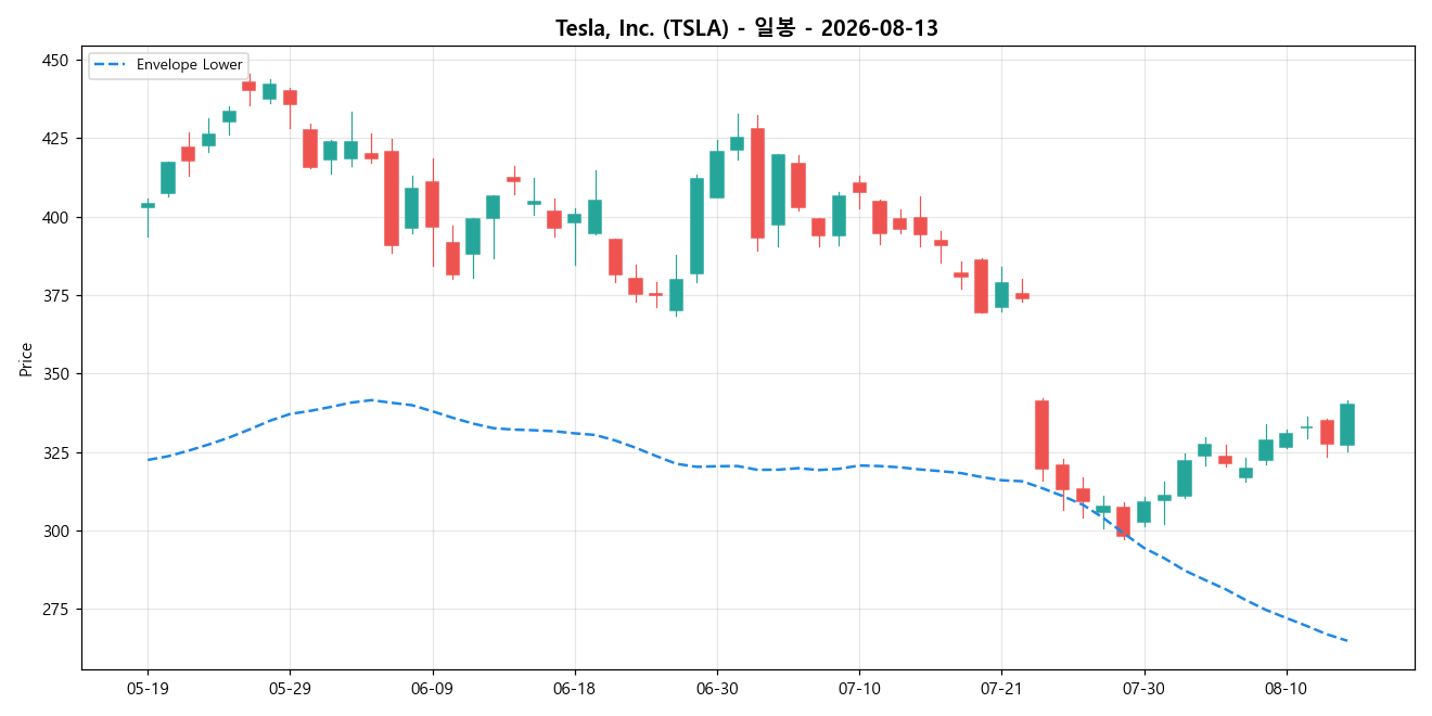 Tesla, Inc. 일봉 차트