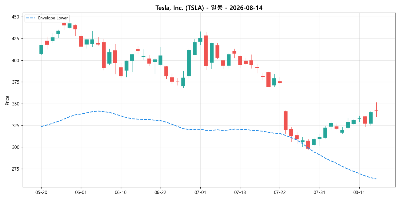 Tesla, Inc. 일봉 차트