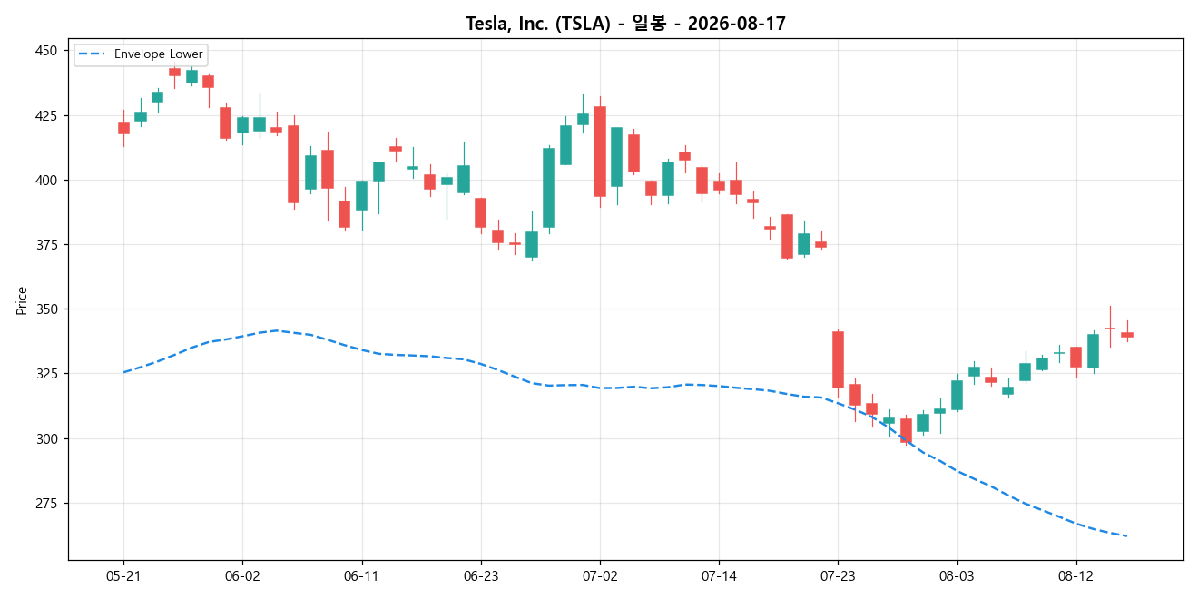 Tesla, Inc. 일봉 차트