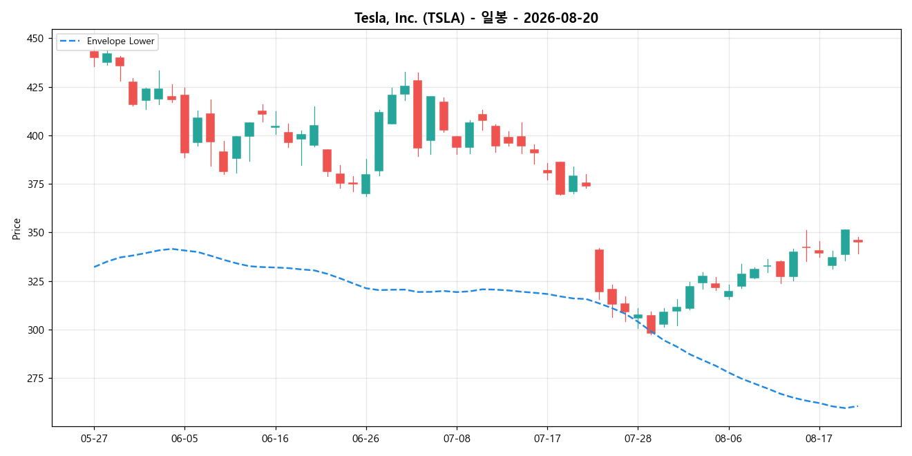 Tesla, Inc. 일봉 차트