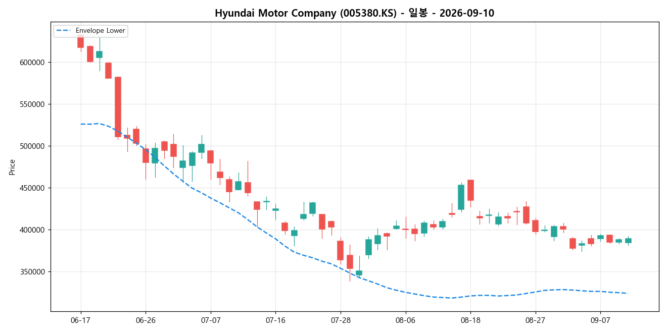 Hyundai Motor Company 일봉 차트