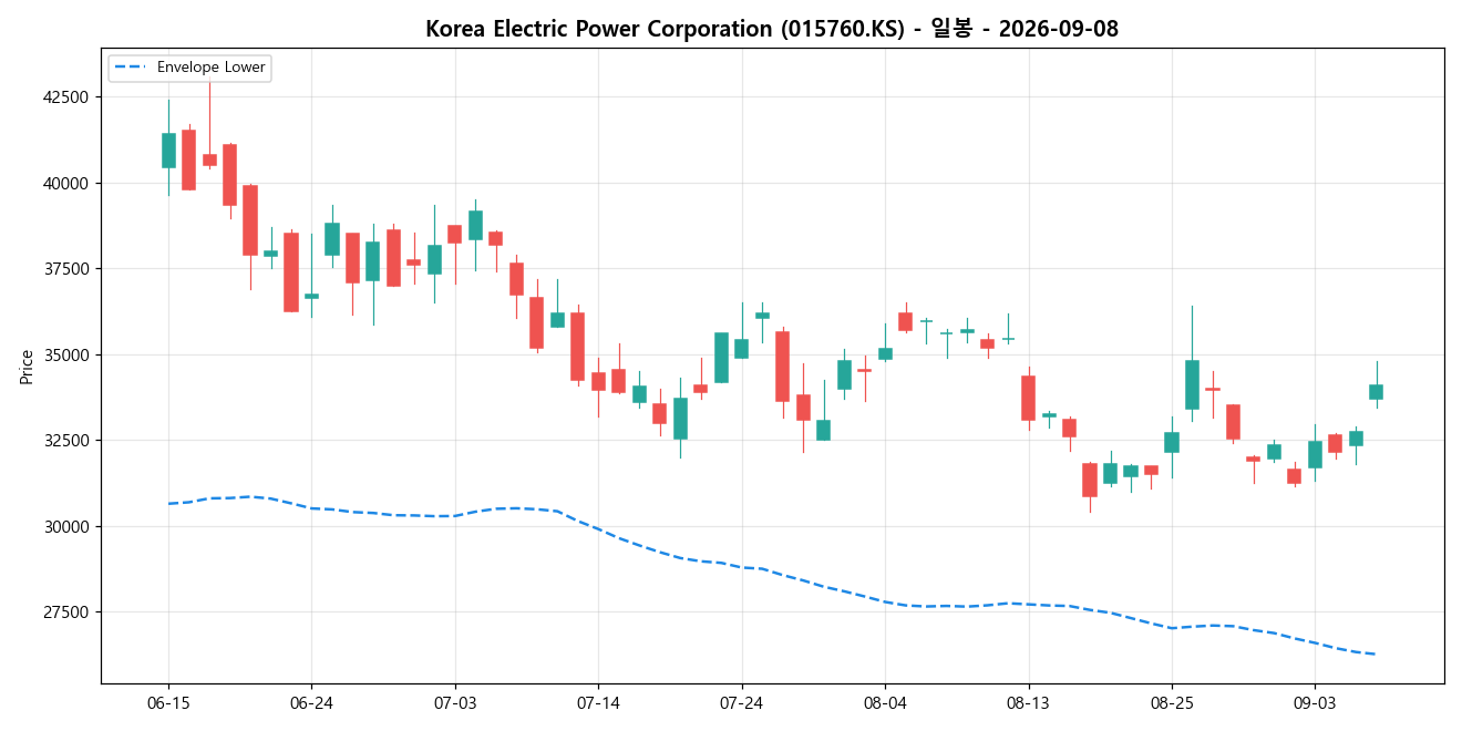 Korea Electric Power Corporation 일봉 차트