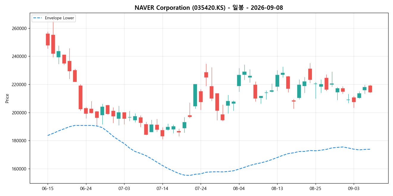 NAVER Corporation 일봉 차트