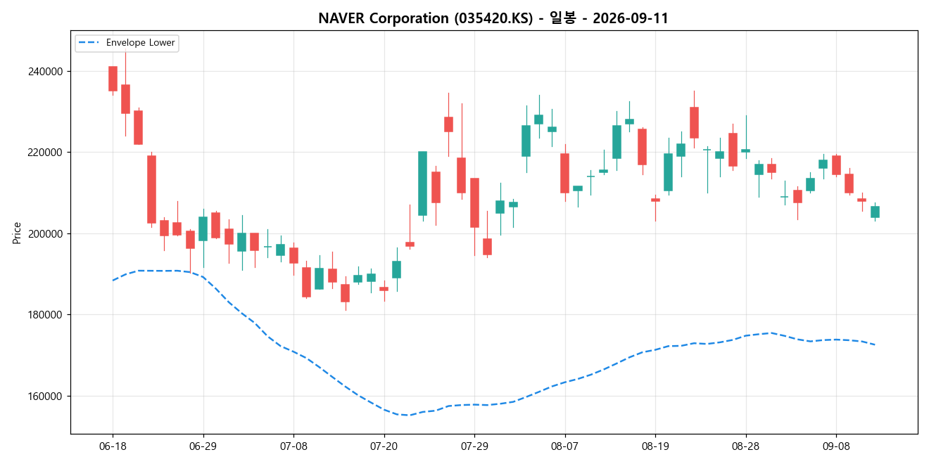NAVER Corporation 일봉 차트