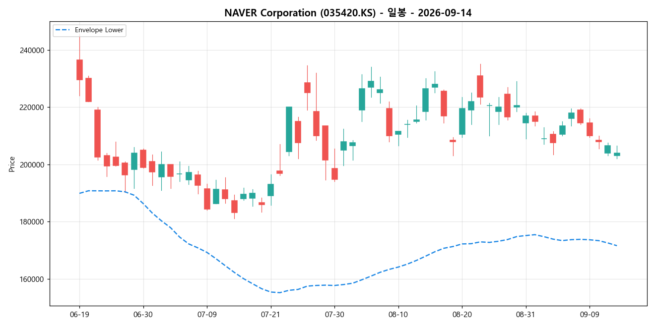 NAVER Corporation 일봉 차트