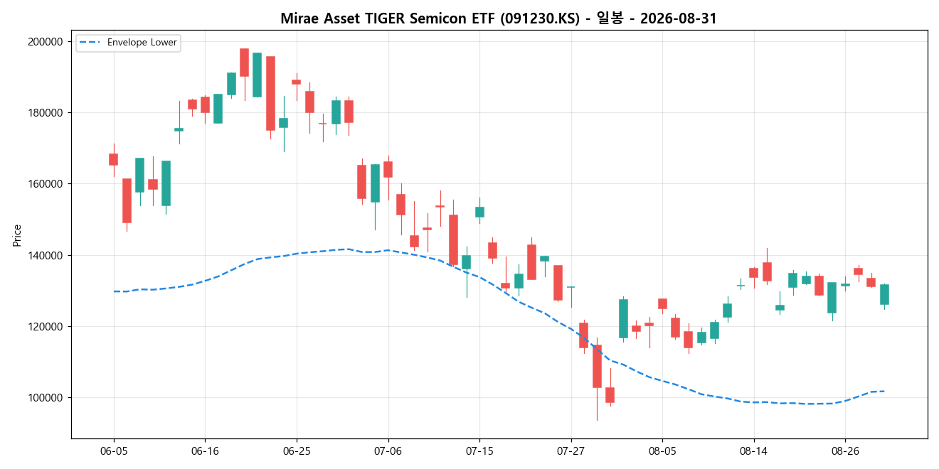 Mirae Asset TIGER Semicon ETF 일봉 차트