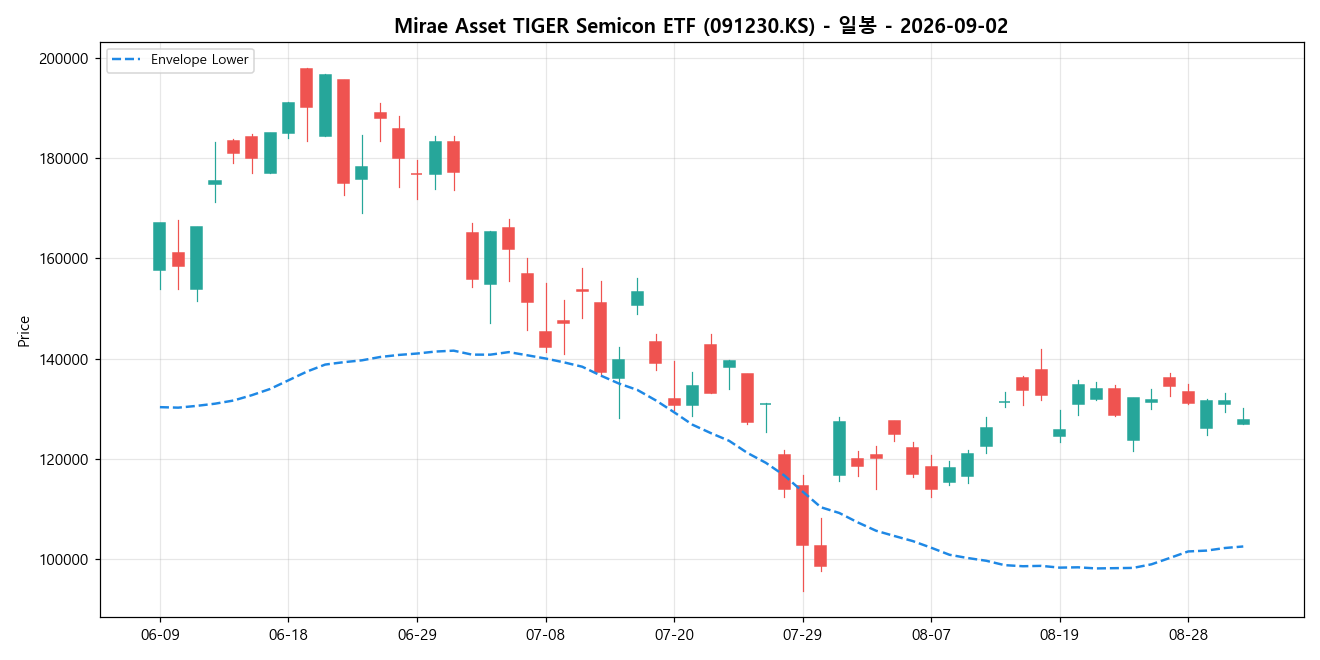 Mirae Asset TIGER Semicon ETF 일봉 차트