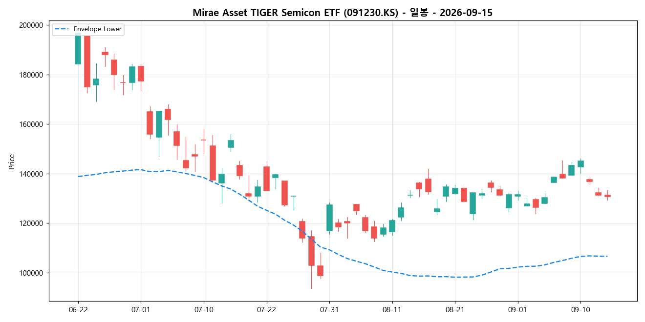 Mirae Asset TIGER Semicon ETF 일봉 차트