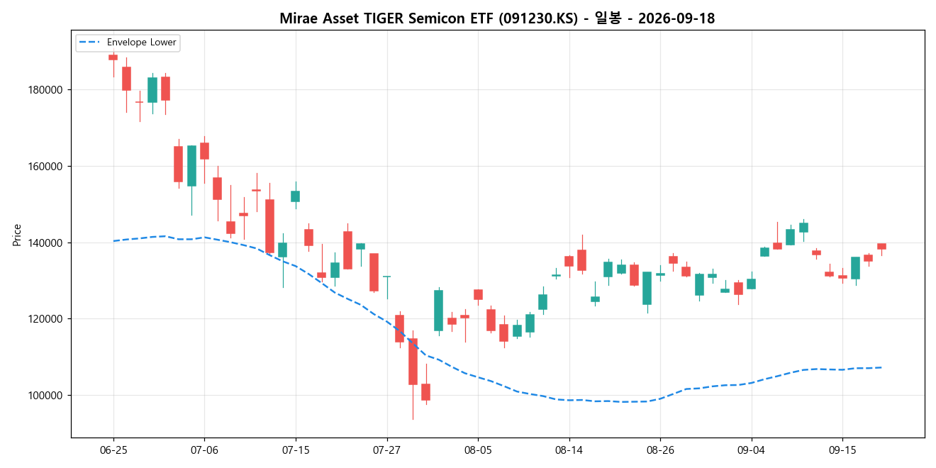 Mirae Asset TIGER Semicon ETF 일봉 차트