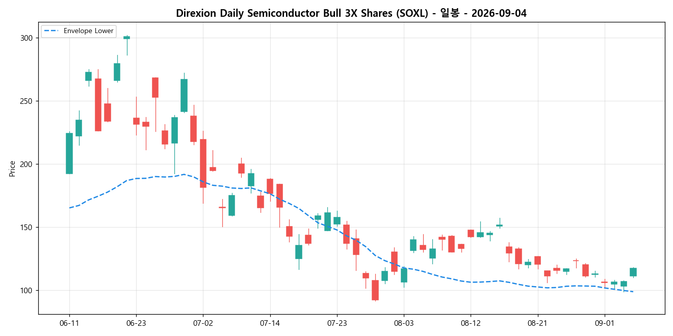Direxion Daily Semiconductor Bull 3X Shares 일봉 차트