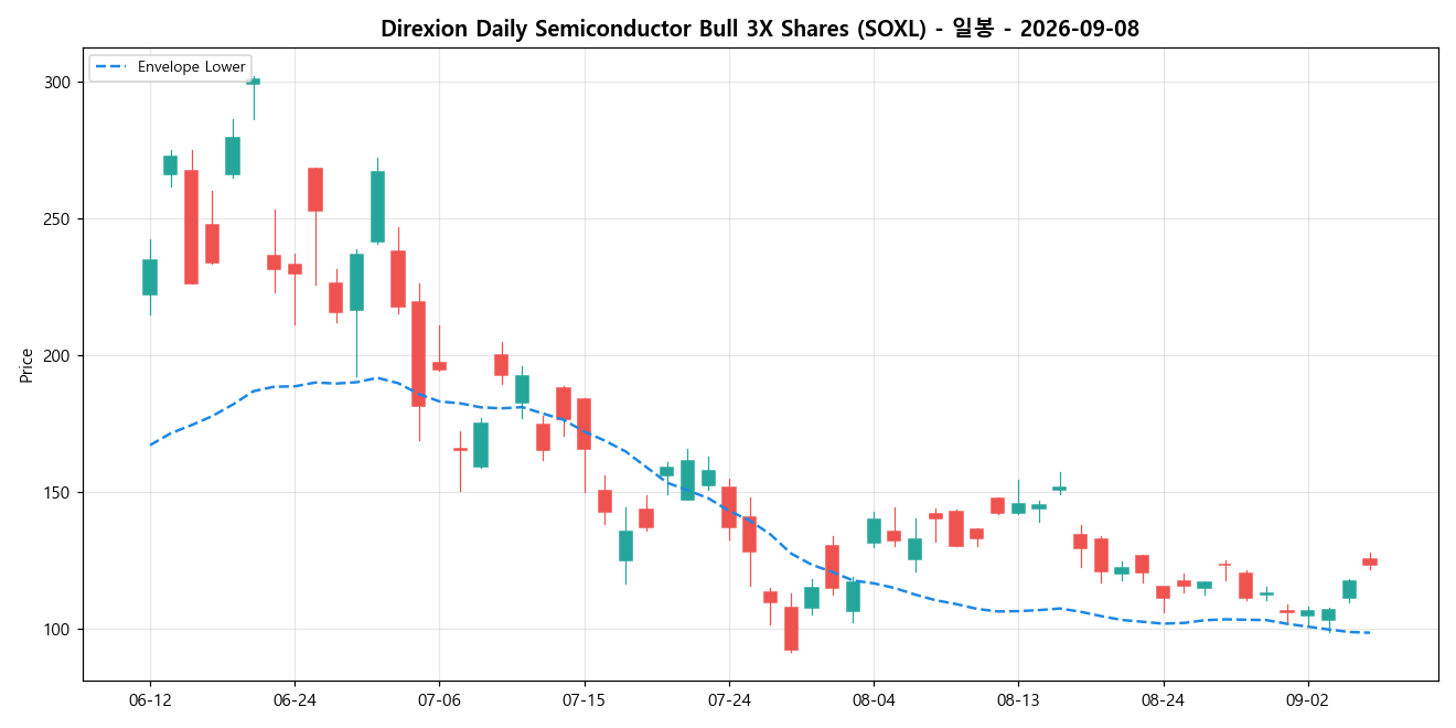 Direxion Daily Semiconductor Bull 3X Shares 일봉 차트