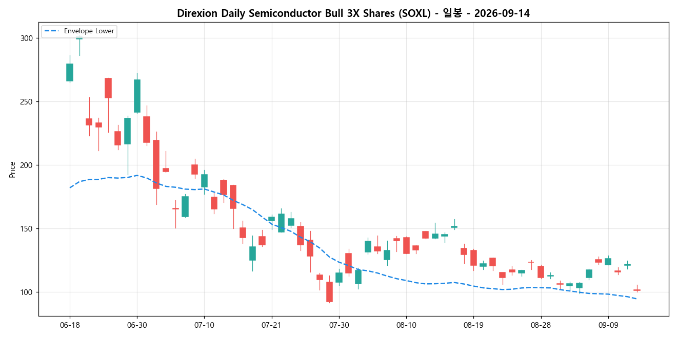 Direxion Daily Semiconductor Bull 3X Shares 일봉 차트