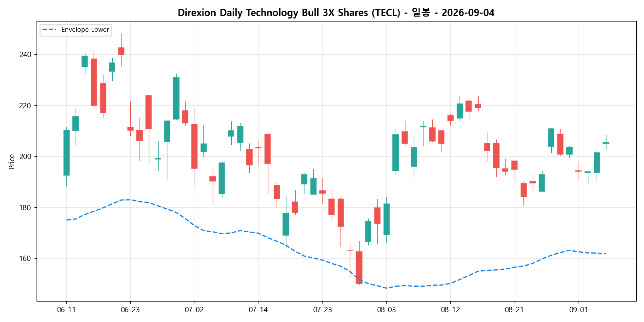Direxion Daily Technology Bull 3X Shares 일봉 차트