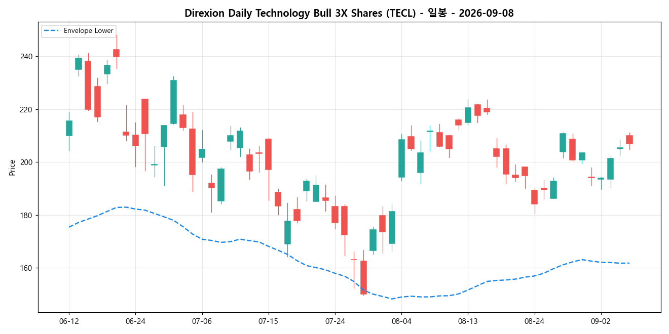 Direxion Daily Technology Bull 3X Shares 일봉 차트