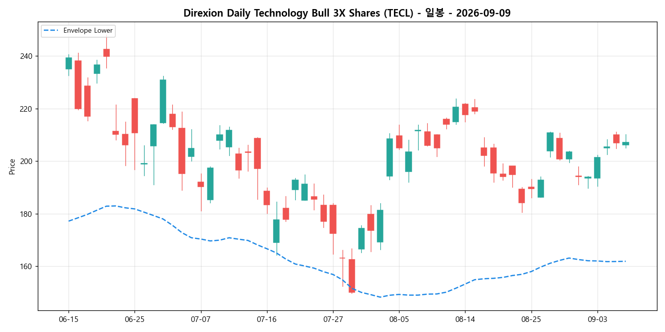 Direxion Daily Technology Bull 3X Shares 일봉 차트