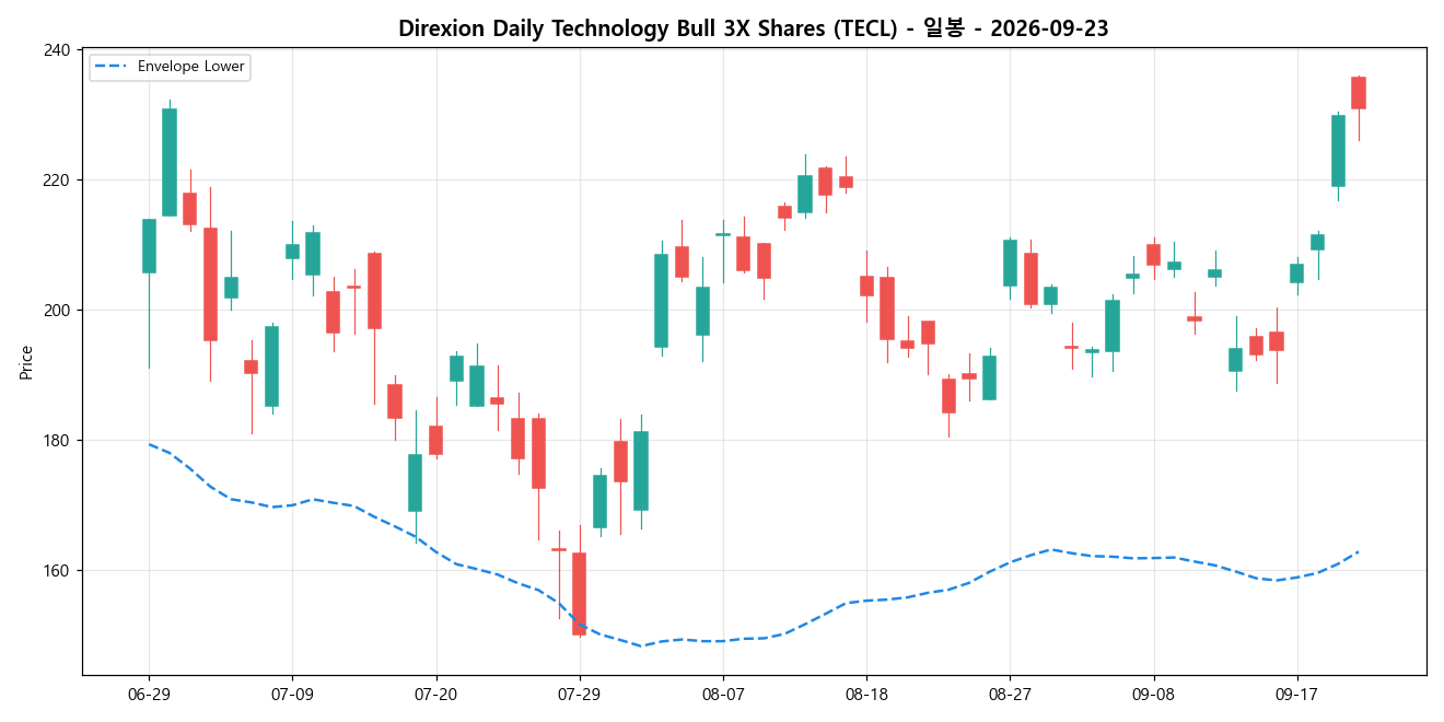 Direxion Daily Technology Bull 3X Shares 일봉 차트
