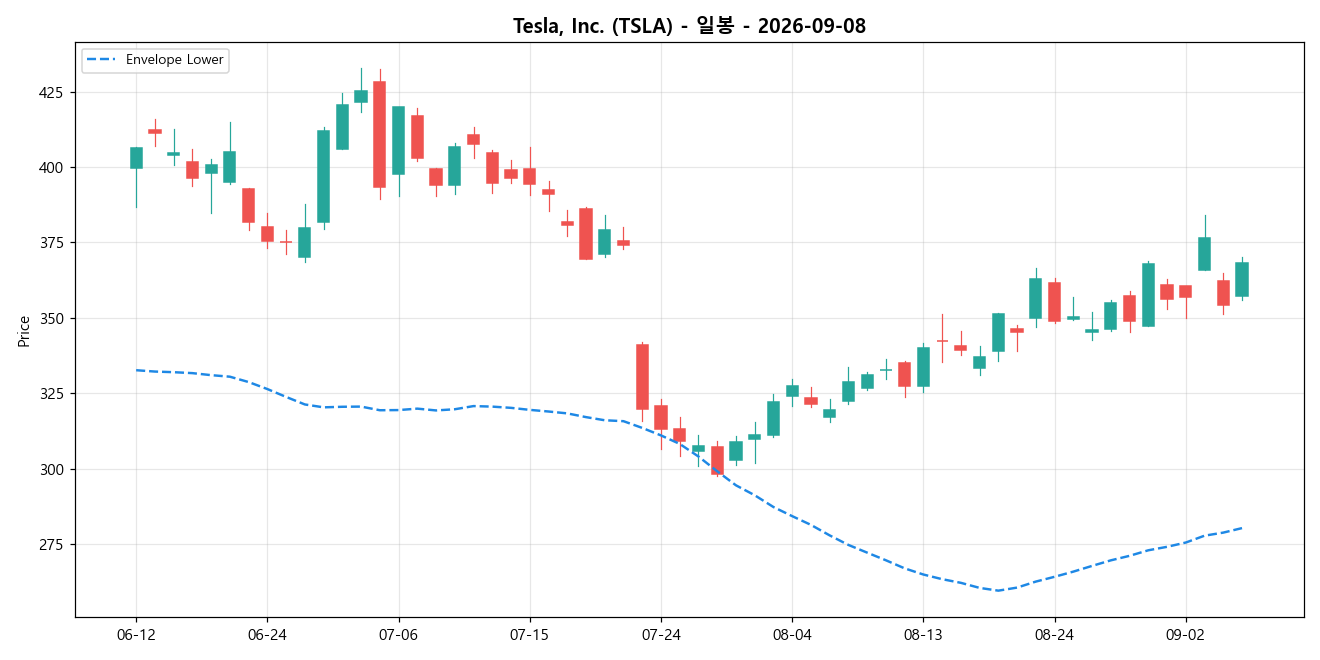 Tesla, Inc. 일봉 차트