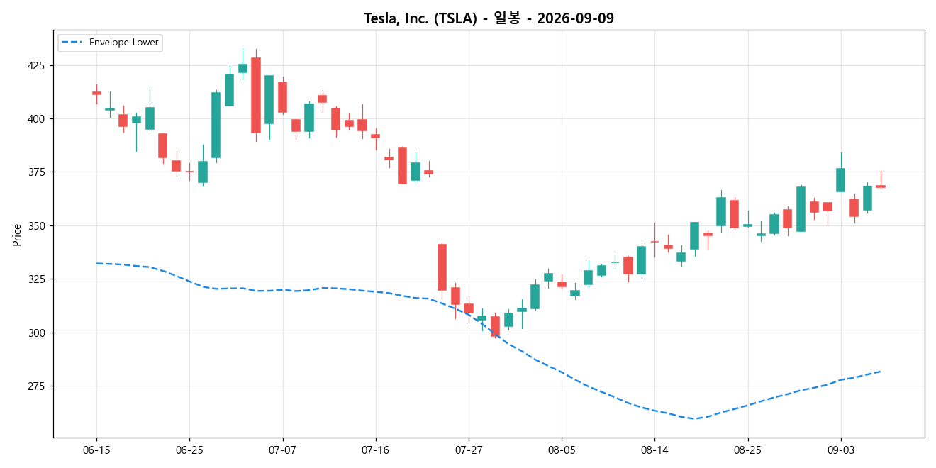 Tesla, Inc. 일봉 차트
