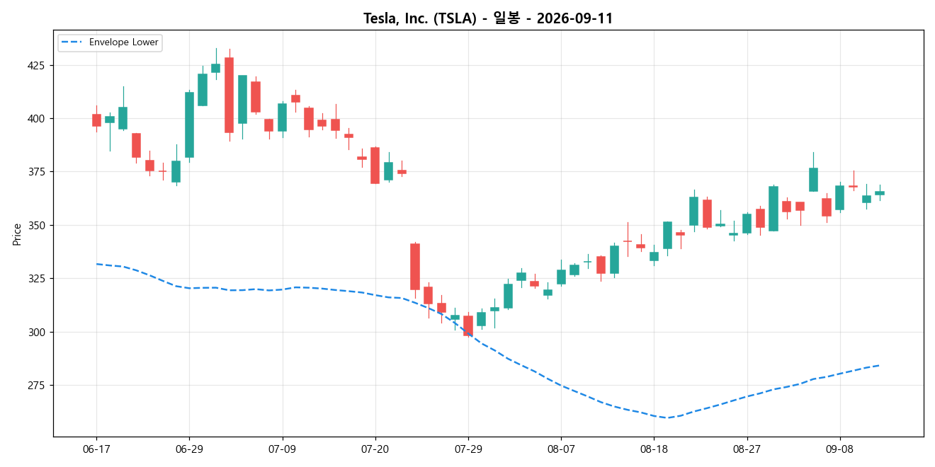 Tesla, Inc. 일봉 차트