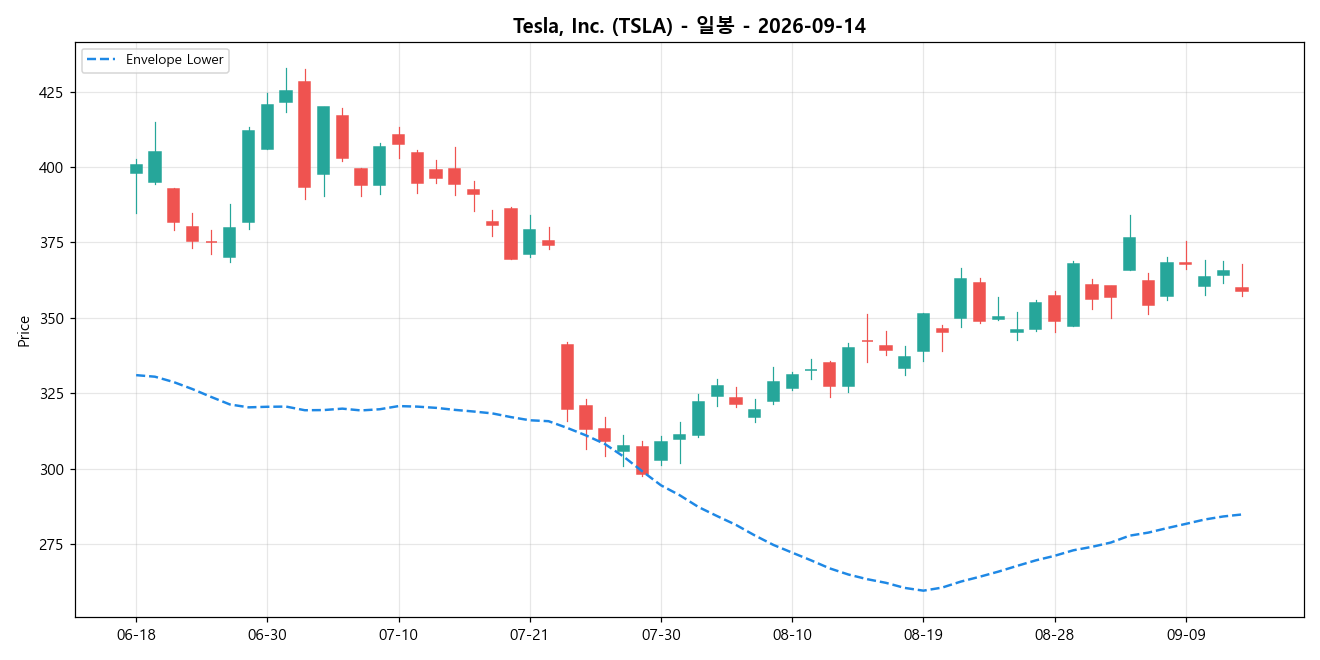 Tesla, Inc. 일봉 차트