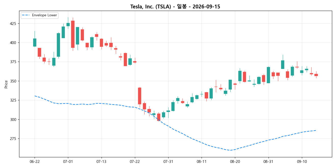 Tesla, Inc. 일봉 차트