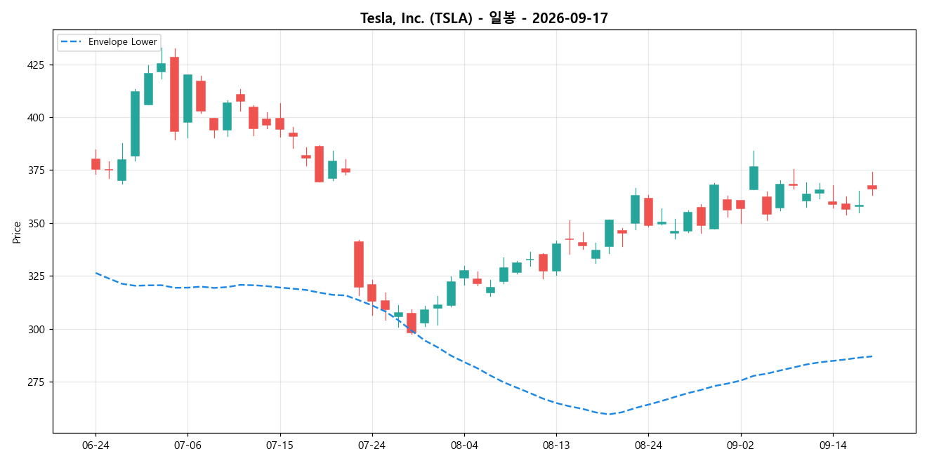 Tesla, Inc. 일봉 차트