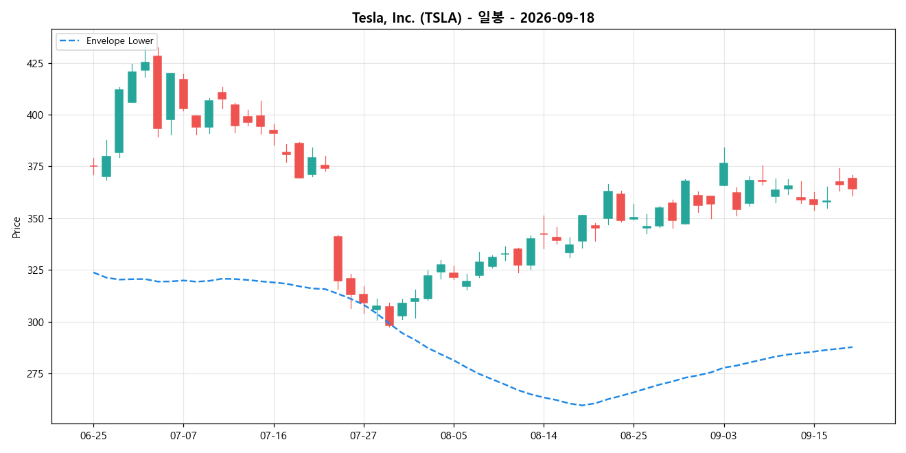 Tesla, Inc. 일봉 차트