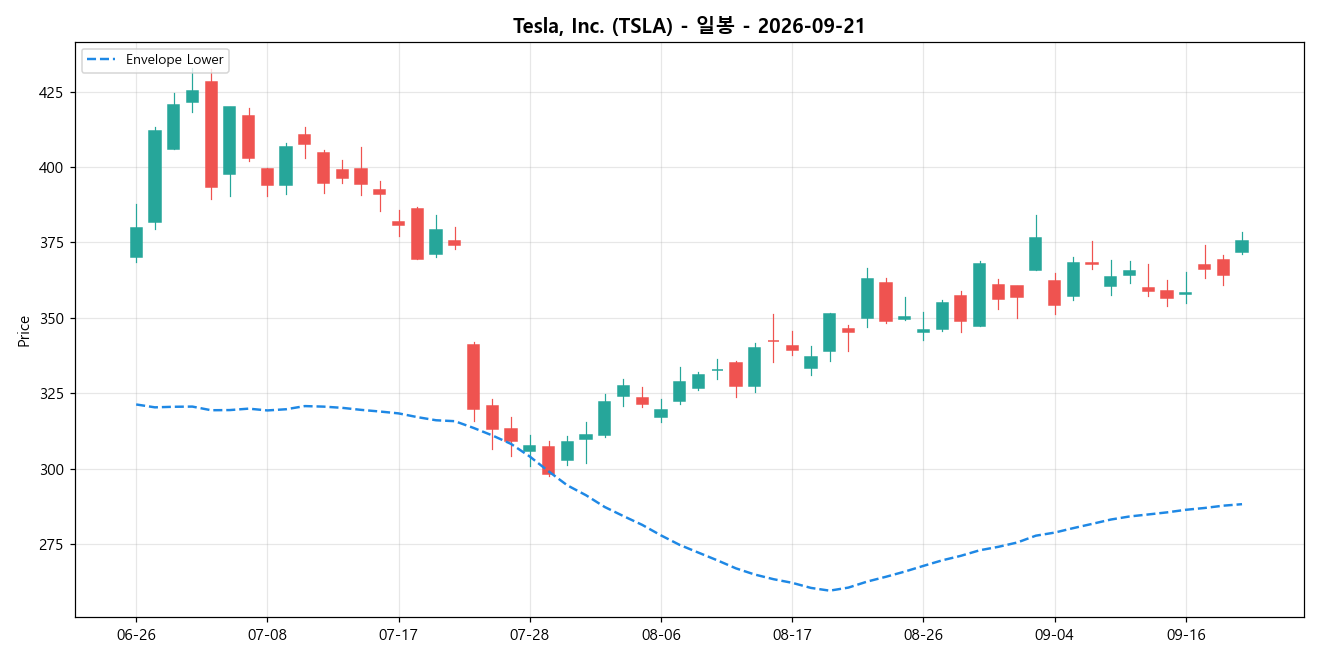 Tesla, Inc. 일봉 차트