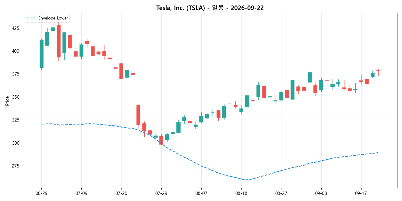 Tesla, Inc. 일봉 차트