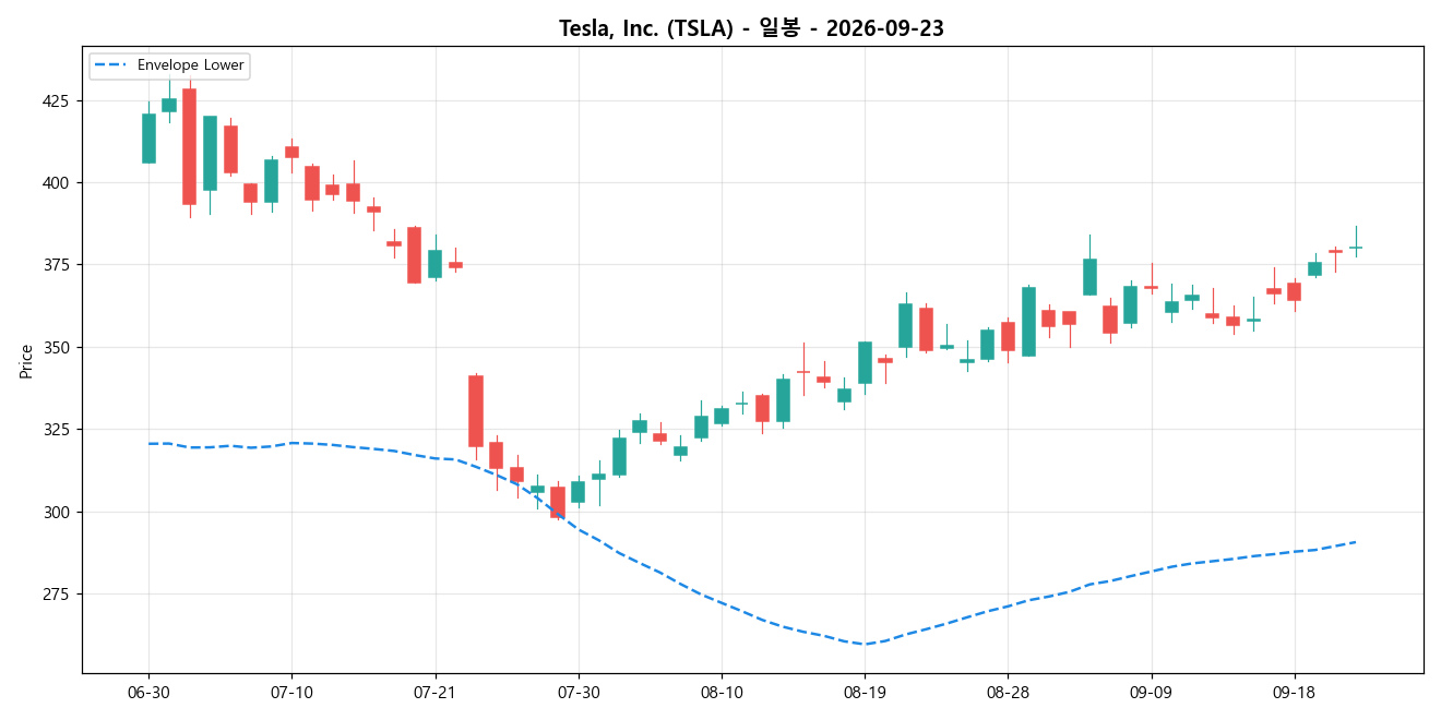Tesla, Inc. 일봉 차트