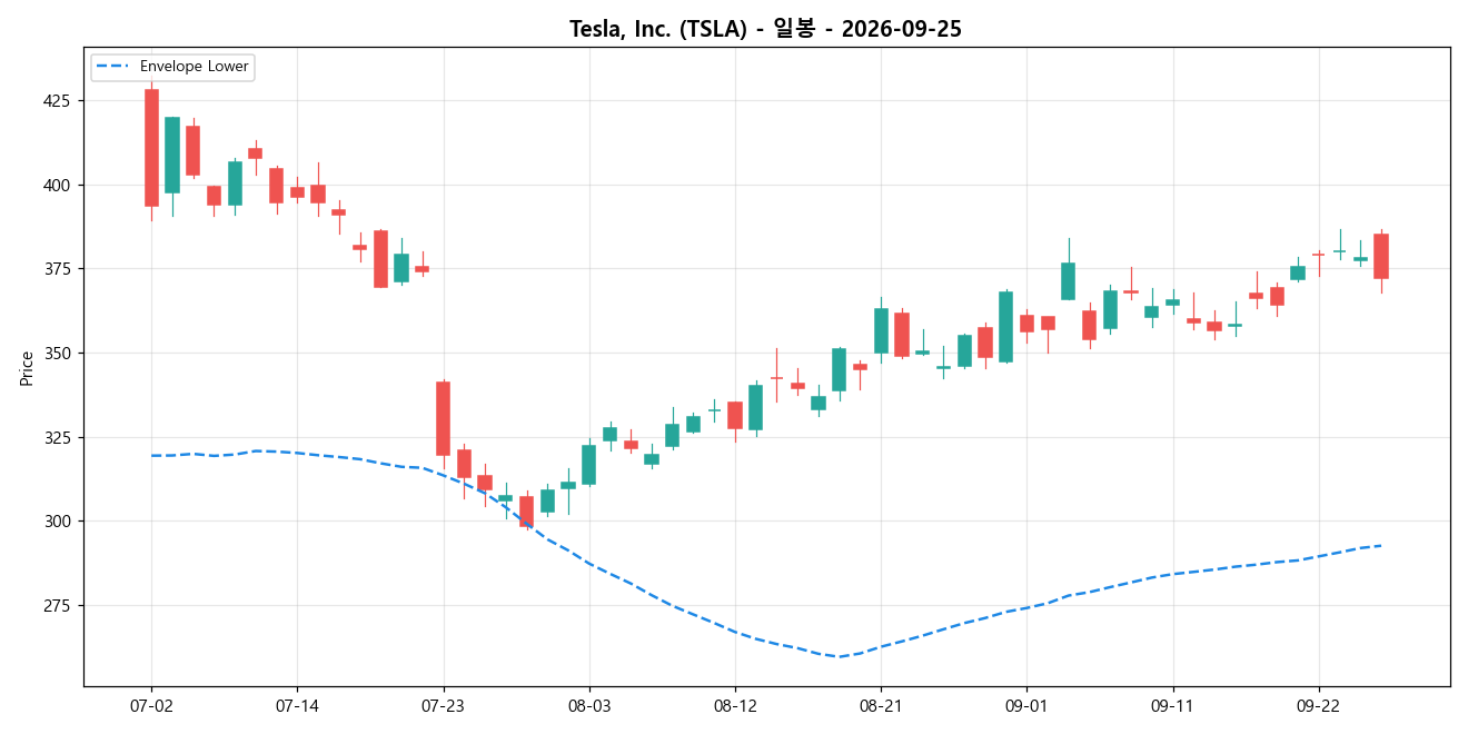Tesla, Inc. 일봉 차트