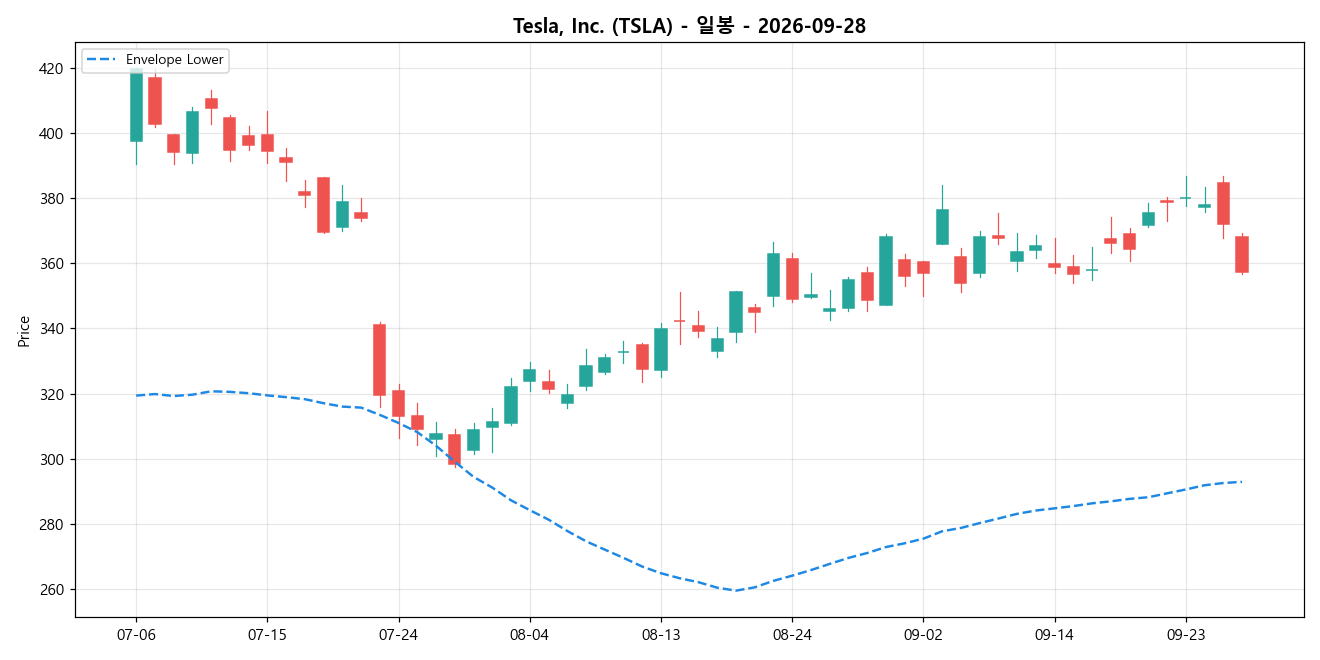 Tesla, Inc. 일봉 차트