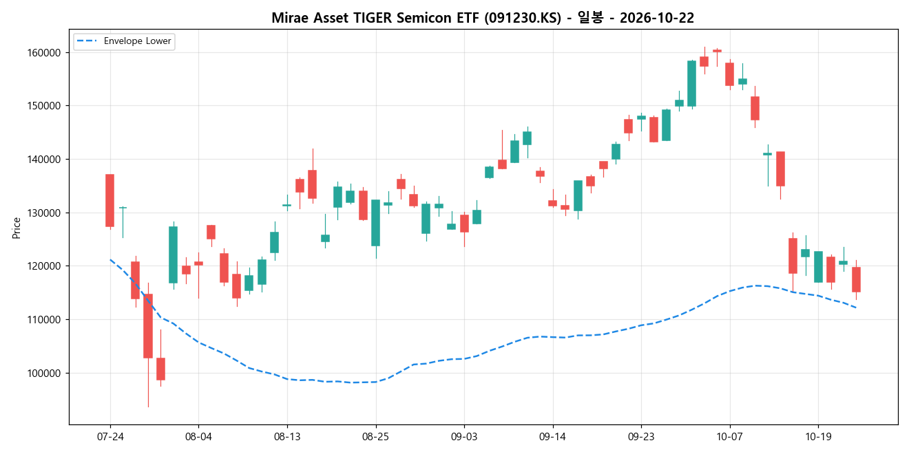 Mirae Asset TIGER Semicon ETF 일봉 차트
