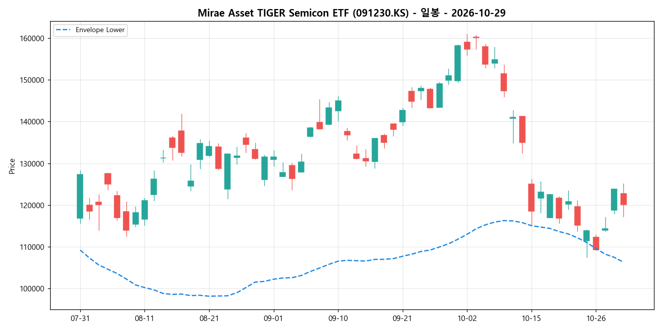 Mirae Asset TIGER Semicon ETF 일봉 차트