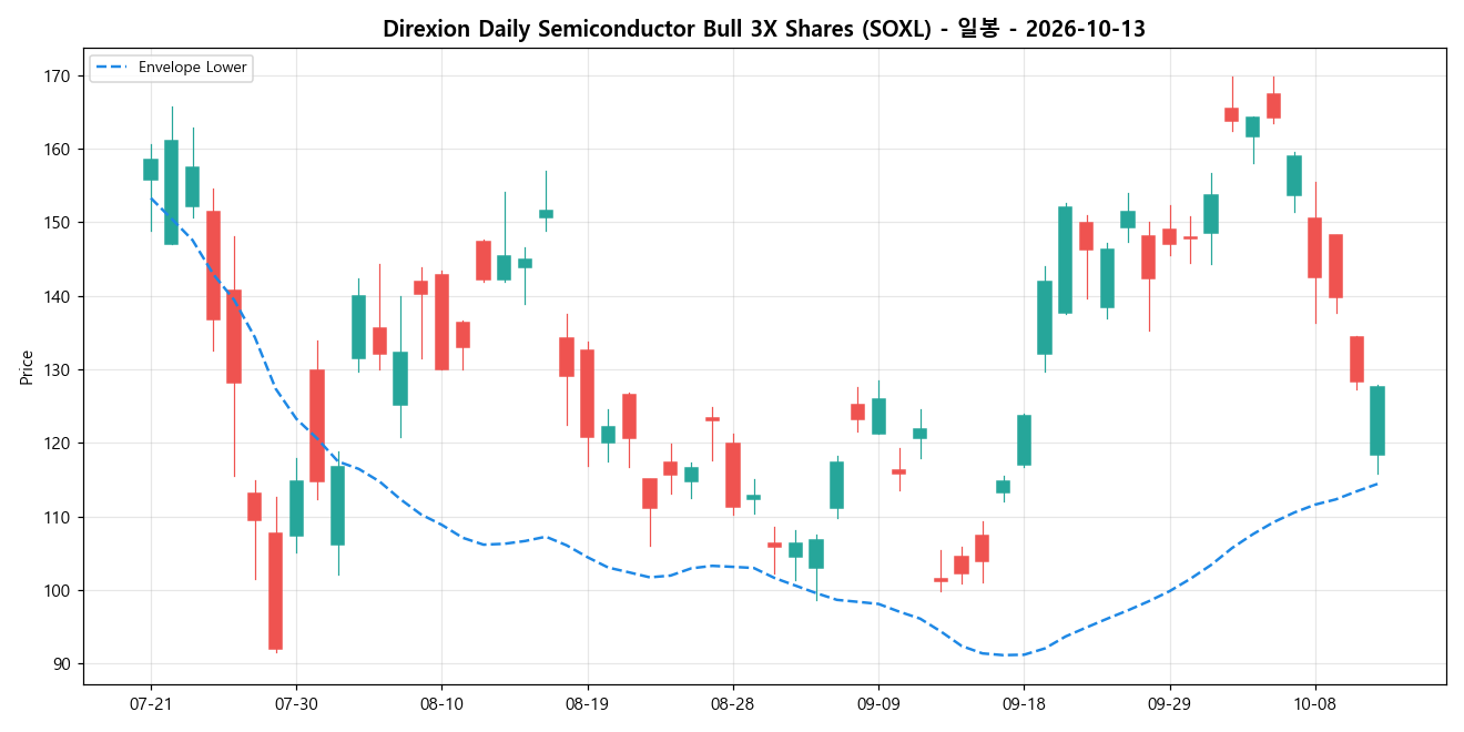 Direxion Daily Semiconductor Bull 3X Shares 일봉 차트