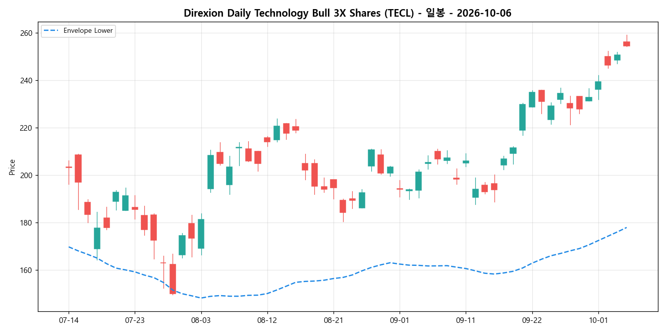 Direxion Daily Technology Bull 3X Shares 일봉 차트