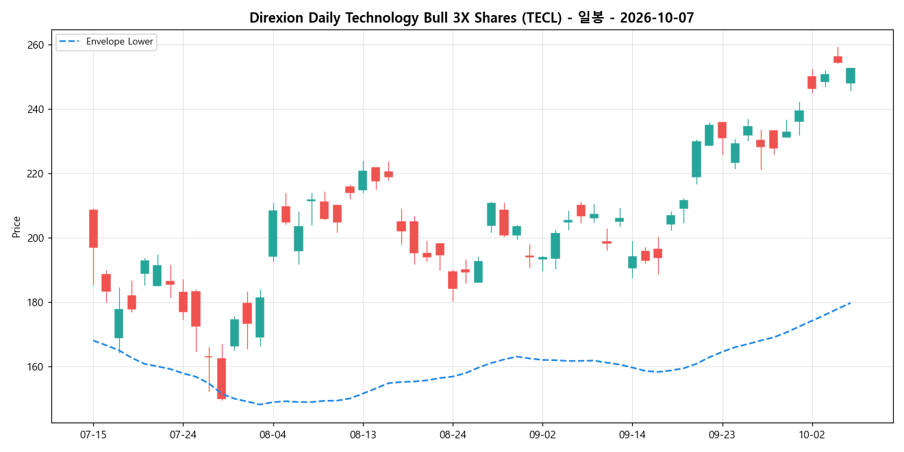 Direxion Daily Technology Bull 3X Shares 일봉 차트