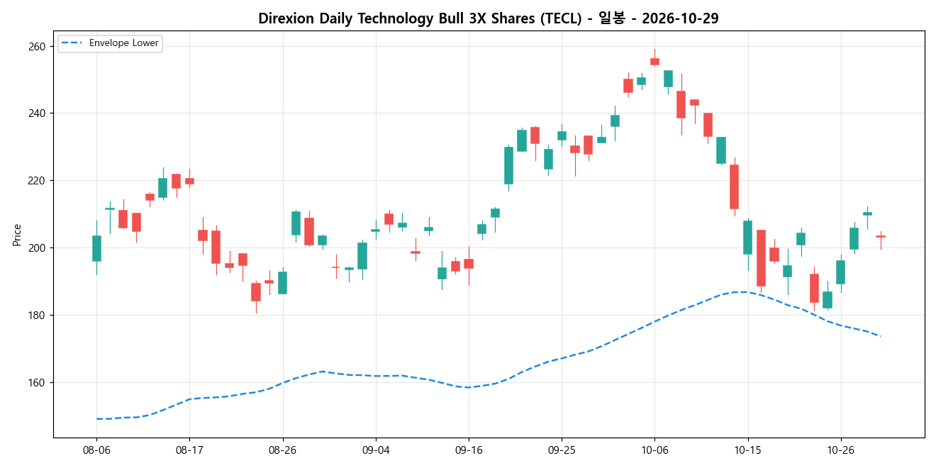 Direxion Daily Technology Bull 3X Shares 일봉 차트