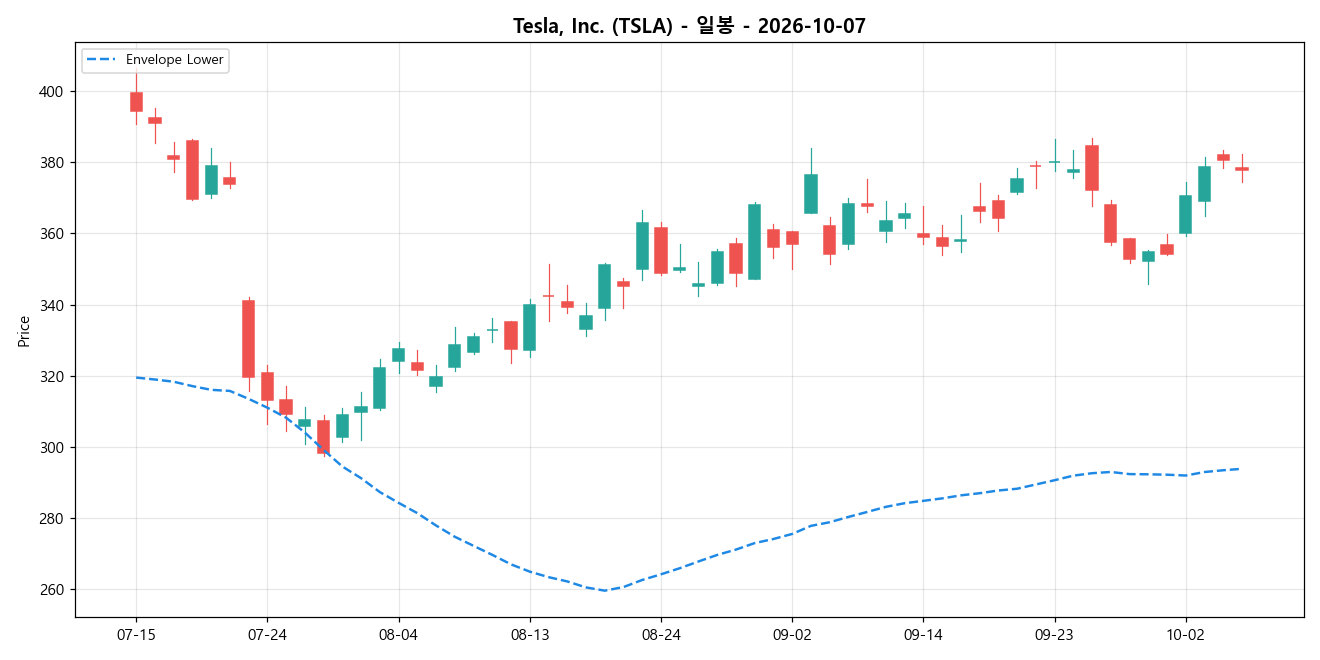Tesla, Inc. 일봉 차트