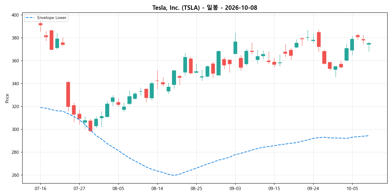 Tesla, Inc. 일봉 차트