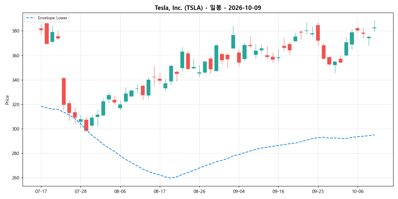 Tesla, Inc. 일봉 차트