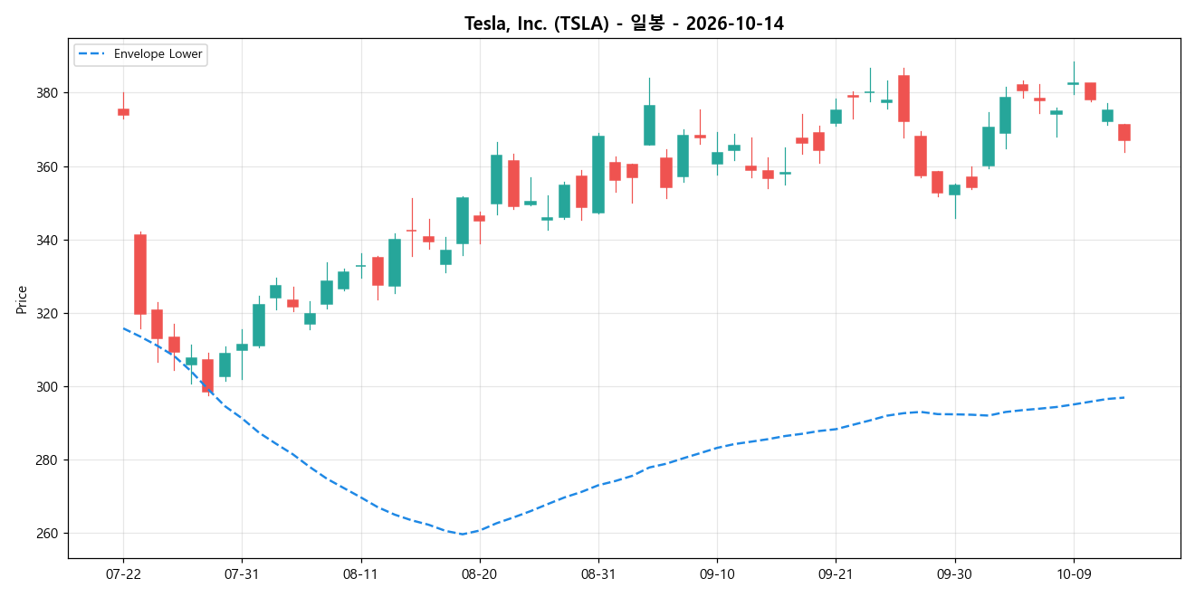 Tesla, Inc. 일봉 차트