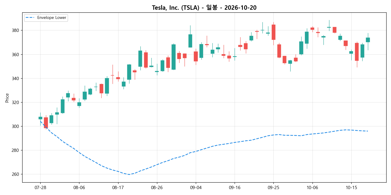 Tesla, Inc. 일봉 차트