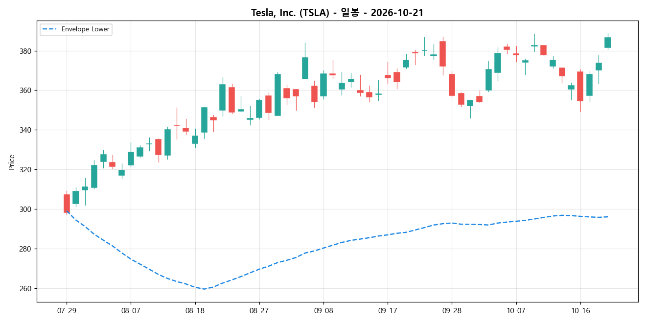 Tesla, Inc. 일봉 차트